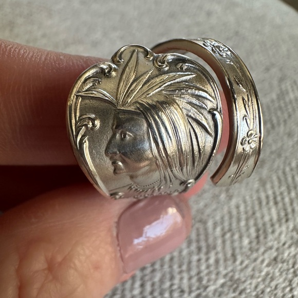 STERLING Souvenir Spoon Ring - Picture 6 of 17
